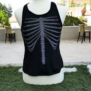Hot Topic Black Tank with Glitter Lung size XS